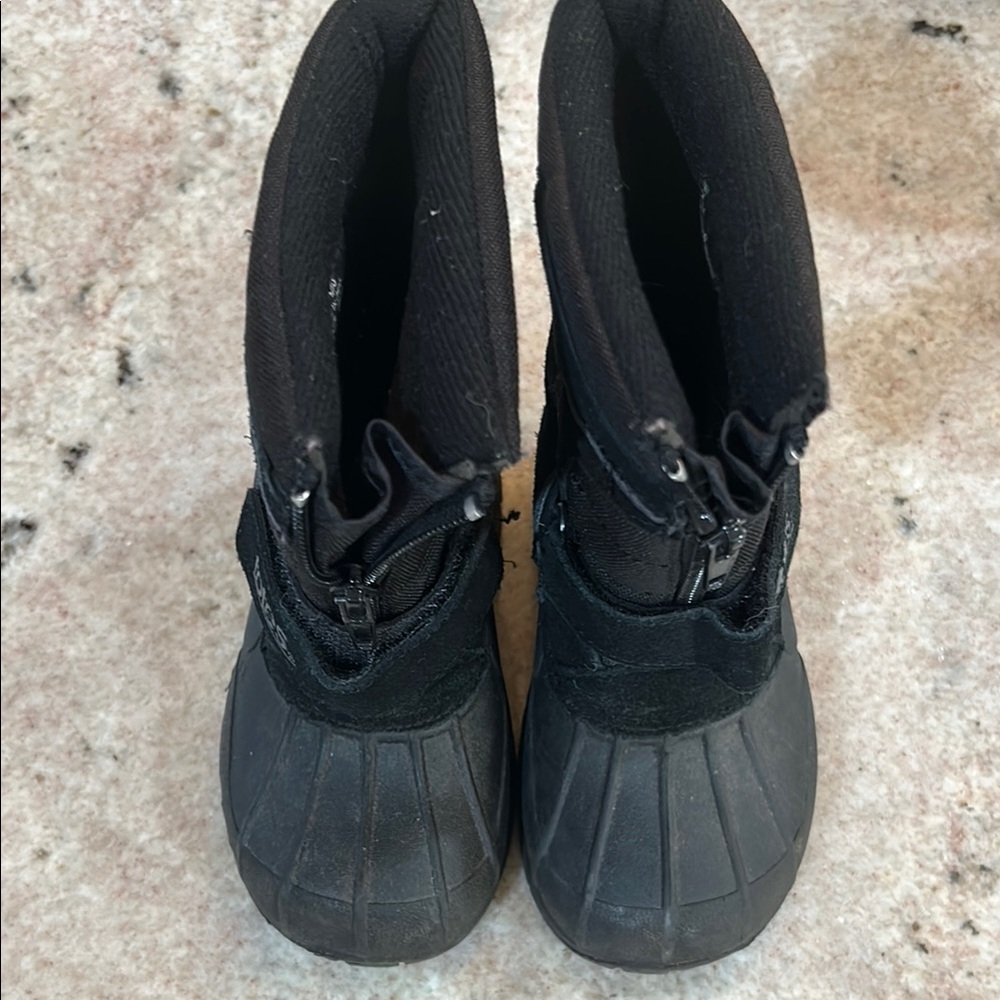 Totes Black Rain & Snow Boots Waterproof Duck Design